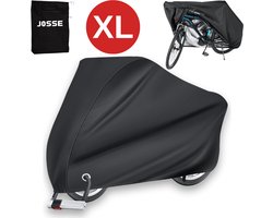 Josse Fietshoes Zwart Universeel - XL - Waterdicht - Anti-diefstal - Ultra Sterk Oxford - Incl. Opbergzak en Zadelhoes