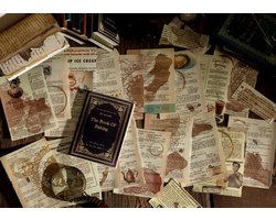 Journaling Papier Set 60 vellen - Vintage Cookbook - Bulletjournal, Scrapbooking, Kaarten Maken - Kerstcadeau, Sinterklaascadeau, Schoencadeau