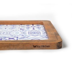 Joy Kitchen houten dienblad rechthoek Retro Mavi | decoratieve accessoires | dienblad hout | dienbladen | borrelplank | serveerplank | tapasplank | woondecoratie | Blauw
