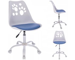 JOY stoel wit en blauw