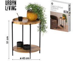 “JOYA” bijzettafel met 2 niveaus Ø42 cm x H51 cm