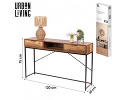"JOYA" CONSOLE MET 2 LADES 120×30×H75 CM
