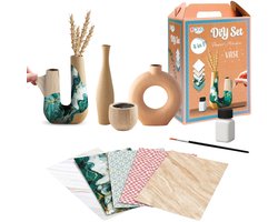 Joya Creative Home Deco Knutselpakket DIY 4in1 - Papier Mache Vaas Set - Decoreer je eigen Vazen - Creatief Knutselen voor Volwassenen - Decoratieve Accessoires voor in Huis