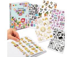 Joya Creative XXL Stickerboek voor Volwassenen 8500 Stickers – Voor Bullet Journal, Scrapbooking en Journaling – 200 Pagina’s met 8 Thema’s – Meerkleurig