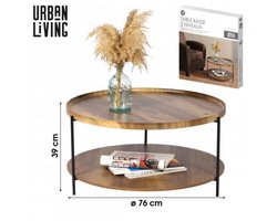 "JOYA" SALONTAFEL 2 NIVEAUS D76CM X H39CM