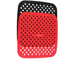 Joyage Airfryer Siliconen Pads - Herbruikbaar - 21.5 cm - Heteluchtfriteuse accesoires set – Airfryer bakpapier vierkant - Bakmatje voor o.a. airfryer xxl en xl philips