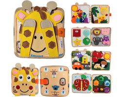 Joyage Busy Board Boek - Montessori activiteitenboek voor onderweg in auto - Busy book Sensorisch speelgoed 3 jaar - Meisjes speelgoed jongens peuter speelgoed 2 jaar Kinderspeelgoed 1 jaar - Sinterklaas cadeau cadeautjes het grote speelgoedboek 2026