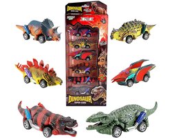 Joyage Dinosaurus auto speelgoed jongens - Jurassic Speelgoed autos jongens speelfiguren - Peuter speelgoed 2 jaar Dino speelgoed auto Dinosaurus kinderspeelgoed 3 jaar - Jongens Speelgoed Meisjes speelgoed 4 jaar kleuter speelgoed 5 jaar open ended