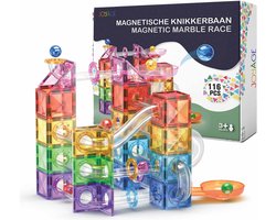 Joyage Magnetische Knikkerbaan - 116st - Magnetisch bouwspeelgoed - Constructie speelgoed jongens 4 jaar - Kinderspeelgoed Magnetic toys - Magnetisch Speelgoed knikkerbaan 5 jaar - Meisjes speelgoed 6 jaar Jongens Speelgoed 3 jaar - Speelgoed 7 jaar