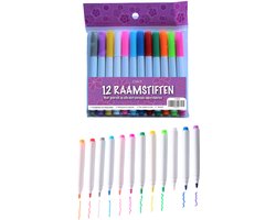 Joyage Raamstiften Kinderen - 12 st - Afwasbaar - Krijtstiften voor raam - Whiteboard stiften Window marker - Krijtmarker Glasstiften Krijtstift - Kinderspeelgoed Kleuter Peuter speelgoed 4 jaar - Meisjes speelgoed 6 jaar - Jongens speelgoed 3 jaar