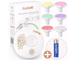 Joybelli® Elektrische Nagelvijl Baby en Kind – Veilige Nagelverzorging – 6 Slijpkoppen – Stil en Pijnloos – Inclusief Batterij – Baby Nageltrimmer Set