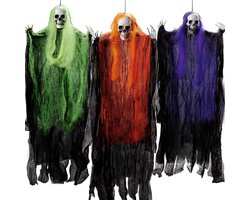 JOYIN 3-Pack Opknoping Magere Hein Decoraties - 89,7 cm Skelet Spook voor Halloween - Spookhuis Rekwisiet Decor voor Binnen en Buiten