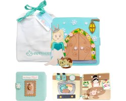 Joymaxx® Busy Board Prinsessen Book - Kinderspeelgoed voor Meisjes 3, 4 5 jaar - Sensorisch & Educatief - Montessori Activiteitenboek - Doeboek op Reis - Reisspeelgoed Onderweg in de Auto - Speelgoedboek Sinterklaas Cadeau