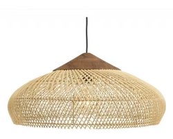 JOYNEXTBUY - Rotan Hanglamp Bohemian Stijl - Handgeweven Rieten Hanglamp met E27 Fitting - Plafondlamp voor Eetkamer en Slaapkamer