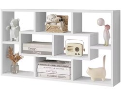 J&R Vakkenkast - Wandkast - Hangende kast - Muurkast - Wandplanken - Opbergkast - Muur - Wand - Hout - Wit