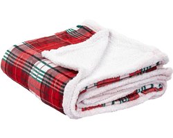 JUDGE - Bedsprei - Rood/Wit - 150 x 200 cm - Stof