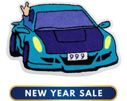 Juice WRLD - Handgetuft vloerkleed - Goodbye & Good Riddance Auto - Anti-Slip - Juice WRLD Merchandise - Deurmat Woonkamer / Slaapkamer