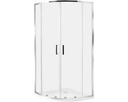 JUKATAN - Douchecabine - Zilver - 90 x 90 x 185 cm - Veiligheidsglas