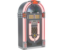 Jukebox 128V Retro - FM radio - Bluetooth - CD - Vinyl XL - Grijs