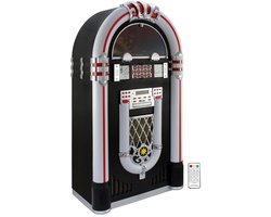 Jukebox vinyl platenspeler - zwart/chroom - 127cm - bluetooth