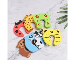 Jumada - Deurstoppers - 2 Stuks - Beveiliging - Kinderen - Baby - Foam - Deurklem - Deurbuffer - Deurstop - Vingerbescherming – Lieveheersbeestje – Zwart – Rood