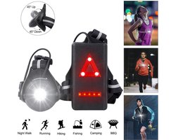 Jumada's LED Hardloop verlichting - Hardloop lampjes - Wandel verlichting - Reflecterend - Hardloop borstlamp - - Hardloopvest met verlichting - Wandelverlichting - USB oplaadbaar - Verstelbaar