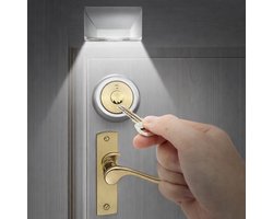 Jumalu® Deurslot Verlichting – LED Sleutelgat Verlichting met Automatische Bewegingssensor – Zilver
