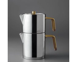 Jumbo Metalix Midi - RVS Theepot – 0,9L & 1,2L – 18/10 Roestvrij Staal – Inductiegeschikt – Vaatwasserbestendig - Titanium Gold