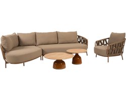 June Biarritz chaise longue loungeset 5 delig amber 4 Seasons Outdoor