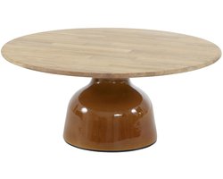 June lounge tuintafel hoogglans keramiek caramel 80xH35 cm 4 Seasons Outdoor