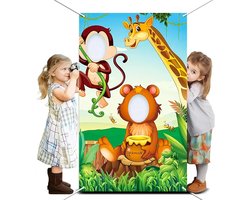 Jungle-fotowand - Perfecte verjaardagsdecoratie voor feestjes met dieren
