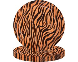 Jungle Safari Dieren Feest Papieren Borden 9 inch, Jungle Themed Tafelgerei, Perfect voor Kinderfeestjes en Dierenliefhebbers