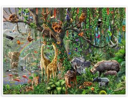 JungleTree Poster - Wanddecoratie Groen - Muur Versieren - Premium Papier - 130 x 100 cm - Groen
