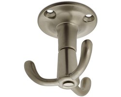 Junker Design draaibare kapstokhaak met 3 ophanghaakjes RVS-look 53 x 50 x 40 mm voor plafondmontage