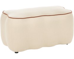 JUNO - Gestoffeerd bankje - Lichtbeige - Polyester