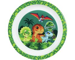 Jurassic World dinosaurus bordje - D22 cm -kunststof - ontbijtbord - kinderbord