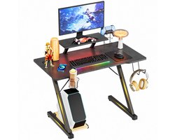 Jurrys Gaming Bureau met Monitorstandaard – Ergonomisch Hoekbureau – Stevig - Met Accessoires – Waterbestendig – Zwart