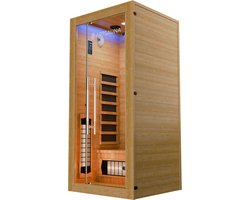 Juskys Infraroodkabine / Sauna Kiruna 90 Premium - 190 x 90 x 90 cm - Incl. LED & Bluetooth Radio