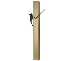 Just a Minute Woody Woodpecker klok goud / met zwarte bewegende vogel 65cm x6 cm