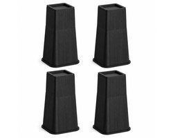 JustValue Stapelbare Meubelverhogers tot 30,5 cm - Set voor 4 Poten - 10,2, 20,3 of 30,5 cm - Zwart