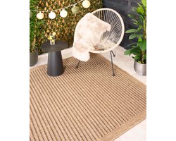 Jute buitenkleed - Boho Stripe beige/bruin 280x370