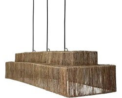 Jute hanglamp Pacha –120x32cm- rechthoekige hanglamp – 4Shine
