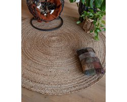 Jute vloerkleed rond - Boho & me - naturel 200 cm