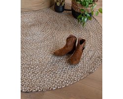 Jute vloerkleed rond - Braided - naturel/multi 200 cm rond