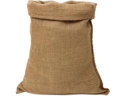 Jute zak - Grote 80 x 50 cm - Made in Italy - Natuurlijke stof - Doe-het-zelvers meubels tuinieren opslag feestjes