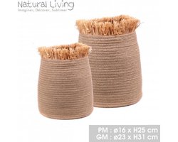 Juten mandset - Urban Living - 23 x H31 CM - Living - woonkamer - opberger - opbergmand