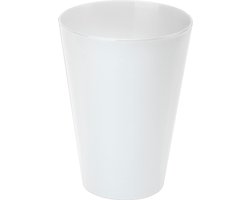 Juypal drinkbekers - 3x stuks - wit - onbreekbaar kunststof - 430 ml - herbruikbaar - BPA-vrij