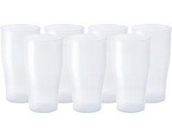 Juypal longdrink glas - 12x - wit - kunststof - 450 ml - herbruikbaar - BPA-vrij