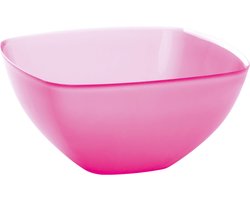 Juypal Serveerschaal/slakom - fuchsia roze - 2,75 liter - kunststof - D22,5 x H9,5 cm