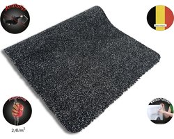 JYG Tapijtloper KATCOT 80 x 180 cm – XL Droogloopmat – Katoen & Microvezel – Antraciet